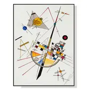 50Cmx70cm Delicate Tension By Wassily Kandinsky Black Frame Canvas Wall Art