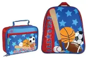 Childrens Stephen Joseph Sports Backpack and Lunchbox Combo