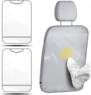 2 Pack Large Car Kick Mats Back Seat Protector, Clear Waterproof Back Seat Cover