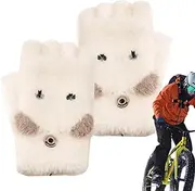 [Generic] USB Hand Warmer Gloves,Full & Half Fingers Mittens Comfortable Warm Electric Gloves - Laptop Gloves Mittens, Soft Adjustable Heating Gloves for Cycling, Skiing, Hiking, Typing