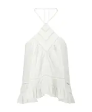 Isabel Marant Étoile Ruffled Backless Blouse FR44,FR40,FR42 White