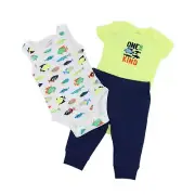 Carter's Baby Boy's 3-Piece Bodysuit and Pant Set, size 12 Months