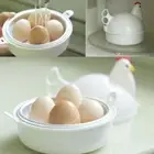 4 Eggs Egg Boiler Steamer Microwave Cooking Tool Portable Egg Cooker