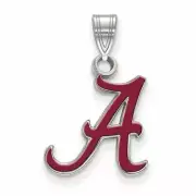 SS Univ of Alabama Letter A Small Enameled Pendant