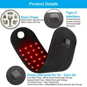 Red Light Therapy Infrared Light Therapy Pad for Body Pain NIR Deep Therapy gty