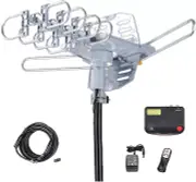 Amplified Outdoor HDTV Antenna 150 Mile Range 360° Rotation Support