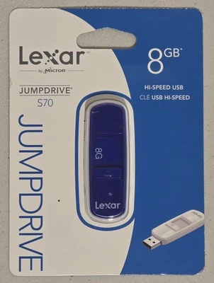 New Lexar JumpDrive Twist Turn 8GB Hi-Speed USB Flash Drive Blue.