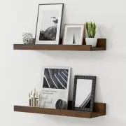 Floating Shelves for Wall, 16 Inch Solid Wood Picture Ledge Shelf, Picture Shelf