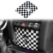 Car Center Cigarette Lighter Panel Cover Trim Checker ABS for Mini Cooper F60