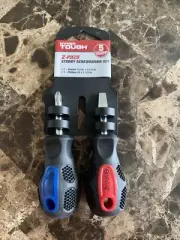Hyper Tough 2-pc Stubby Screwdriver Set, Slotted & Phillips