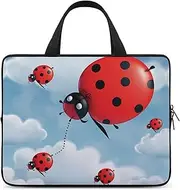 Laptop Case Sleeve Shockproof Computer Carrying Bag Ladybug and Cloud Notebook Case Cover Laptop Bag Water Resistant Computer Cases Tablet Briefcase for Travel Business 17 Inch