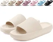 [BAXIWUY] Women's Men's Summer Slippers Home Slippers Ultra Soft and Comfortable Slide Non-Slip Cloud Beach Shower Beach Pool Sandals Unisex