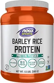 NOW Sports, Barley Rice Protein Powder, Unflavored, Highly Sustainable, 10 Grams Protein, 1.5 lbs.