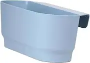 Fenteer Railing Planter Fence Planter Garden Decor, Birthday Gift with Drainage Hole Hanging Flower Pot for Outdoor Plants Windowsill, Blue, 39.5cmx18cm