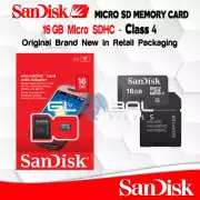 Sandisk Micro SD Card 16GB With Adapter TF Flash Memory Class 4 Phone Camera OEM