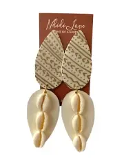 handmade Wood+Resin African earrings