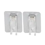 2Pcs Wall Mounted Shower Head Holder Strong Adhesive Handheld Shower Head Bracket for Bathroom