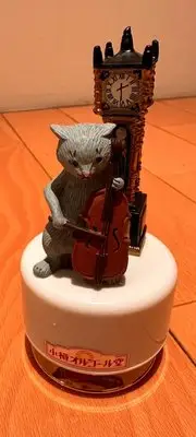 在飛比找Yahoo!奇摩拍賣優惠-小樽音樂盒堂 大提琴貓音樂盒 日本製