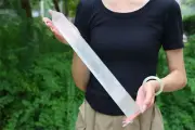 4.84LB Natural Clear quartz Obelisk Quartz Wand Crystal Point Tower Reiki WA464