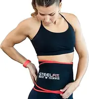 SteelFit Waist Trimmer - Increase Circulation, Sweat More, and Maximum Fat Burning Capabilities - One Adjustable Size - For Men and Women