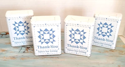 Spice For Living Tins NEW VTG Thank-You Graphic Portland OR Farmhouse Core RARE