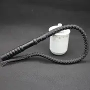 Hand Made Braided Riding Whips For Horse Outdoor Racing Training 100cm Black