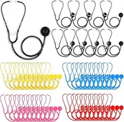 Leitee 50 Pcs Kids Stethoscope Toy Real Working Stethoscope Disposable Stethoscope Bulk for School Classroom Children Tech Toy Nursing Stethoscope Doctor Kit for Cosplay Costume Accessories