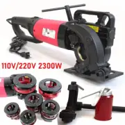 2300W Portable Electric Pipe Threader Threading Machine W/6pc NPT Die 1/2" To 2"