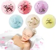Shower Ball | Natural Shower Balls,Set of 6 Bath Balls for Women Men, Natural Shower Ball Kit, Bubble Spa Bath Balls
