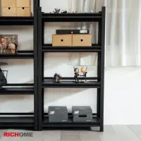 在飛比找momo購物網優惠-【RICHOME】工業風角鋼四層架-70x40x130(多功