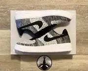 Nike Air Force 1 Flyknit Low 2.0 ‘Oreo’ Black White AV3042-001 Men’s Size 10