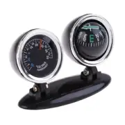 2 in 1 Guide Ball Car Compass Thermometer Car Ornaments Direction Dashboard- D❤6