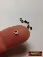 M00699x3-Bronze-FS MOREZMORE 30 Metal 3mm Miniature Buttons 1:6 Scale Doll