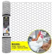 Galvanized Poultry Net - 24in X 50 FT Fencing | Chicken Wire 1" Hole SIMBA STEEL