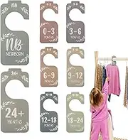 Baby Size Closet Dividers, Baby Closet Dividers | Vista Printed Cute Wooden Baby Clothes Organizer Set Wardrobe Dividers, Baby Products, Bohemian Nursery Decor for Babies Up to 24 Months