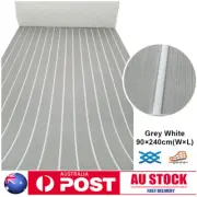 EVA Foam Boat Flooring Marine Teak Decking Light Gray with White | Bevel Edge
