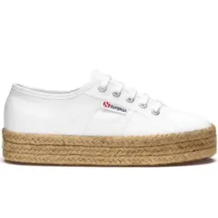 義大利 SUPERGA Classic 2730 厚底增高 草編鞋 帆布鞋 白色 國民小白鞋