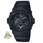 【CASIO】台灣卡西歐公司貨 G-SHOCK 指針數位雙顯系列 200米防水-消光黑(AW-591BB-1A)