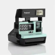 Polaroid 600 Type 80's Style Arctic Blue Refurbished Vintage Camera