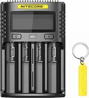NITECORE UMS4 Intelligent QC 4-Slot Quick Battery Charger for Li-Ion/IMR/LiFePO4/Ni-MH/Ni-Cd 14500 16340 18350 18650 20700 21700 AA AAA with NITECORE Tag