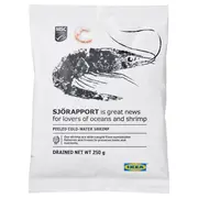 SJÖRAPPORT peeled shrimps, MSC certified/frozen