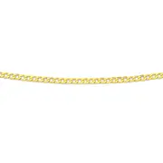 9ct Gold 55cm Solid Flat Curb Chain