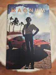 Blechschild Tin Sign Serie Magnum P.I. Thomas Magnum Metallschild