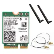 Intel WiFi 6 AX201NGW M.2 Key E Dual Band WiFi Bluetooth Card AX201 Antennas Kit
