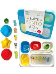 Bento Lunch Box with 9 Accessories for Kids, Snack Container Set with Food Picks