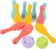 SUPVOX 1Set Interactive Bowling for Plastic Pins and Balls Indoor and Outdoor Fun Develops Communication Skills and Hands Abilities for Kindergarten Play