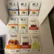 LOT OF 9 Nui Snacks Plant Based Fruit Of Thought Dried Fruit 1 OZ Non Gmo Kosher