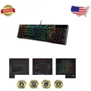 Durable Hot-Swap Mechanical Keyboard with Vibrant RGB Lighting - 104 Keys