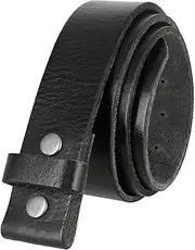 [Belts.com] 100% One-Piece Full Grain Leather Belt Straps with No Slot Hole/Slot Hole/Heavy-Duty, Multi Options 1-1/2" (38mm) Wide