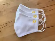 Reusable and Washable Face Masks Breathable 3 Layers WHITE (3 per pack)